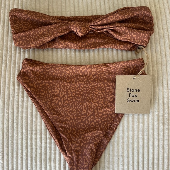 Stone Fox Swim Other - Stone Fox Swim Rust Leopard Bikini